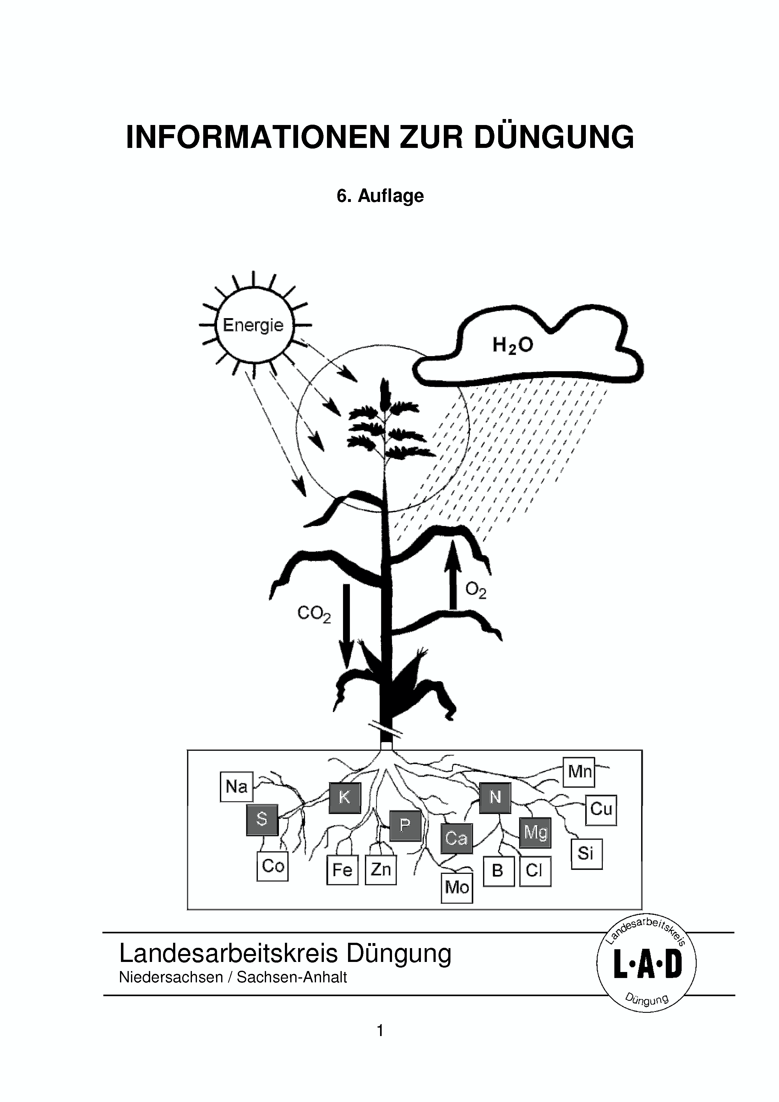 LAD-Broschüren: Informationen zur Düngung - Ausgabe Niedersachsen/Sachsen-Anhalt
