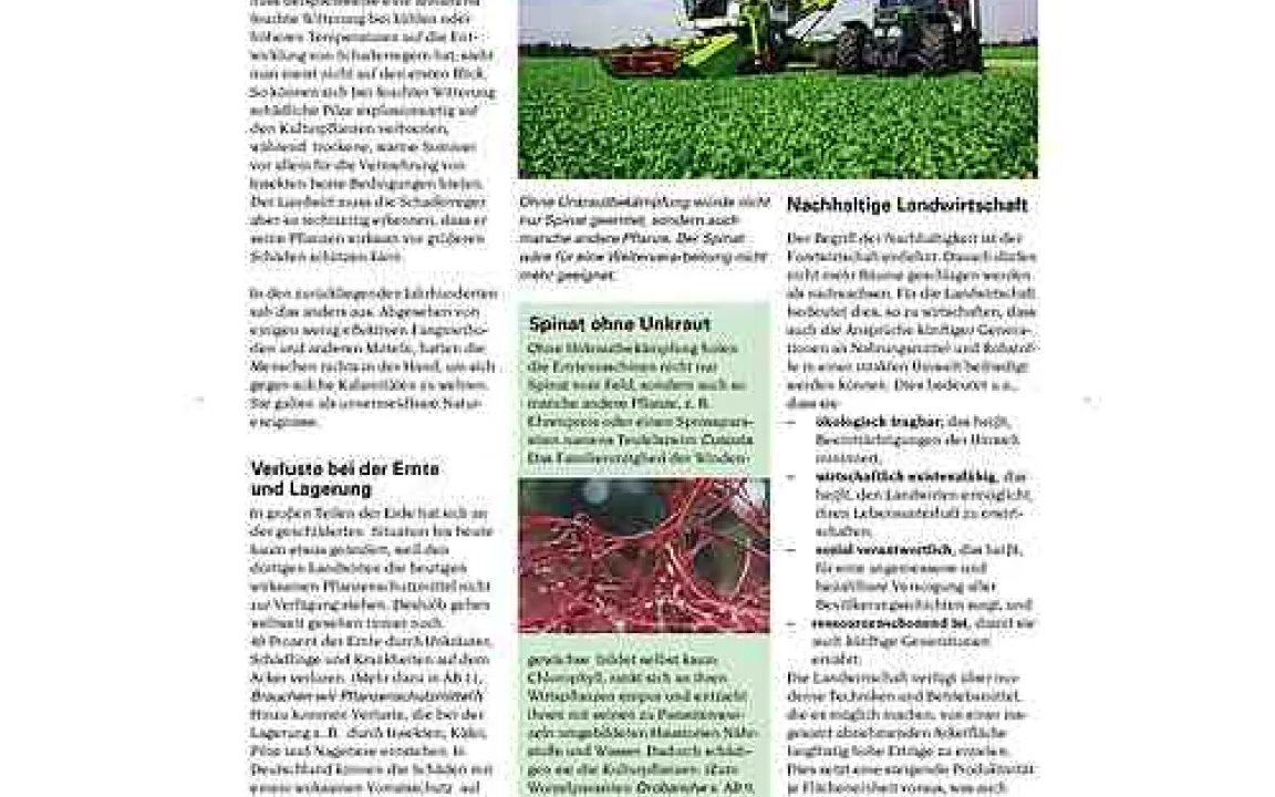 Pflanzenschutz in der landwirtschaftlichen Praxis