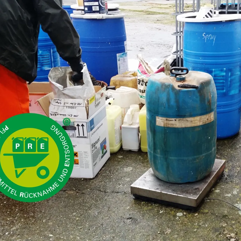 Entsorgung unbrauchbarer Pflanzenschutzmittel: PRE-Sammlungen starten