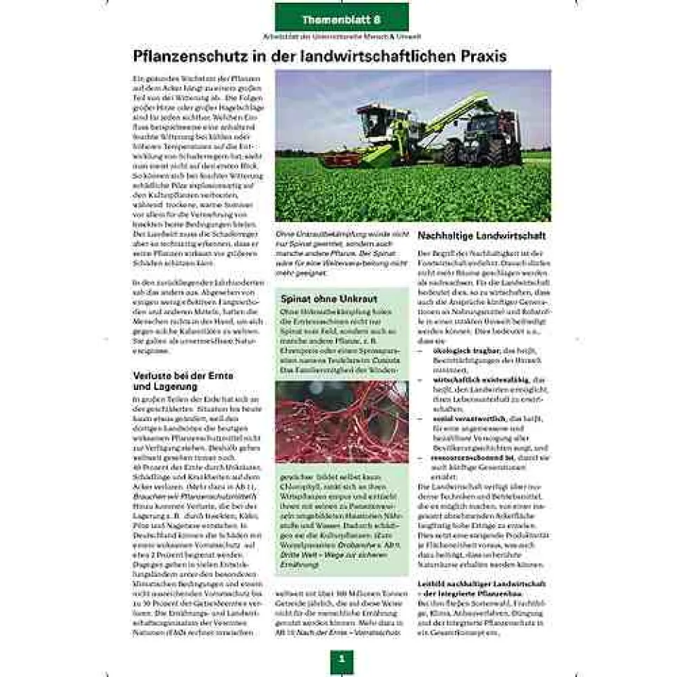 Pflanzenschutz in der landwirtschaftlichen Praxis