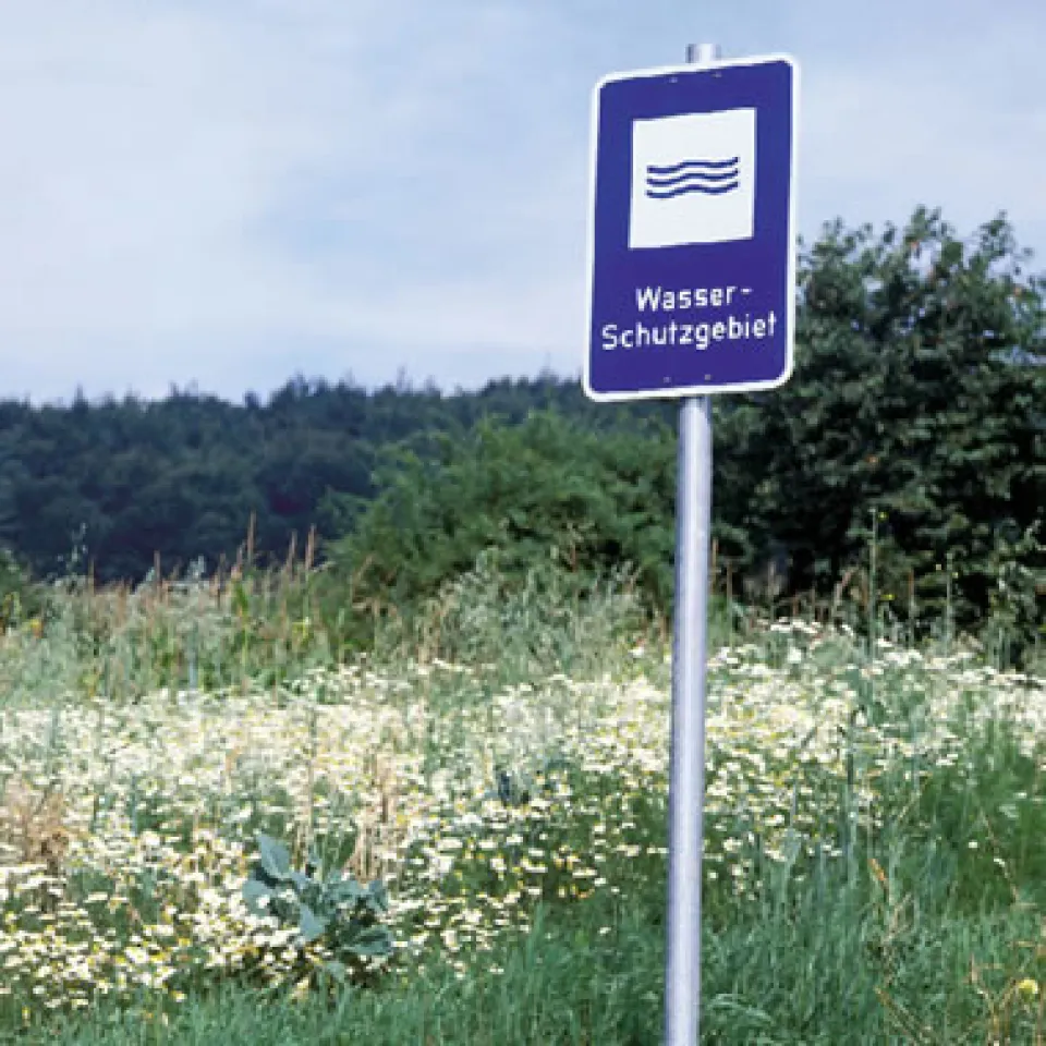 Vorsicht – Wasserschutzgebiet !